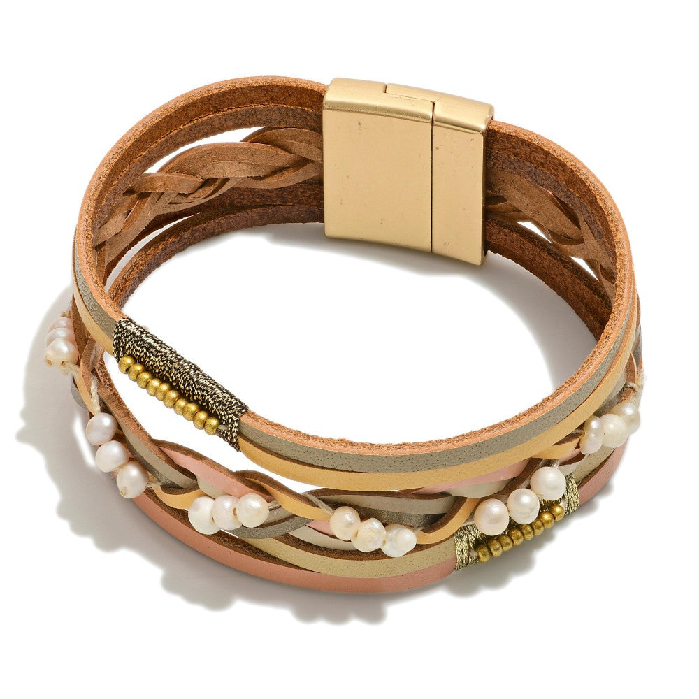 Pearl Detail Magnetic Bracelet