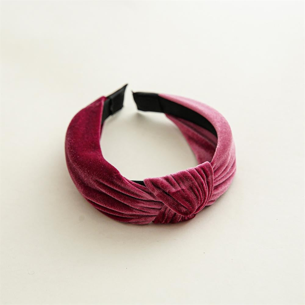Velvet Top Knot Headband - Pink