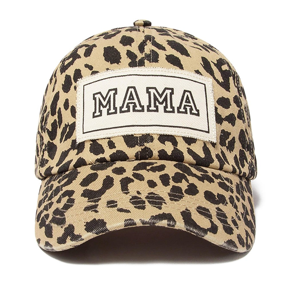 Mama Patch Leopard Hat - Taupe