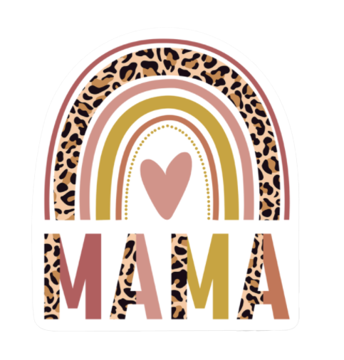 Mama | Leopard Rainbow Sticker