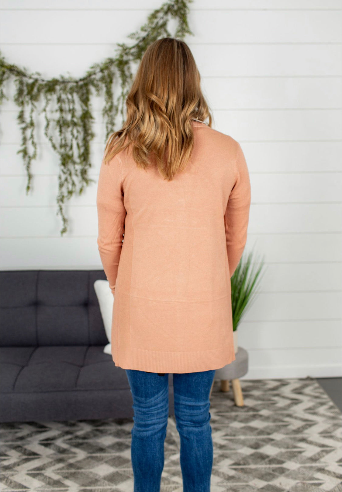 Solid Open Front Cardigan