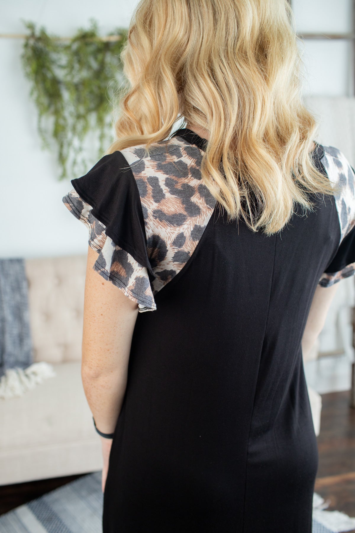 Black/Leopard Pocket Maxi Dress