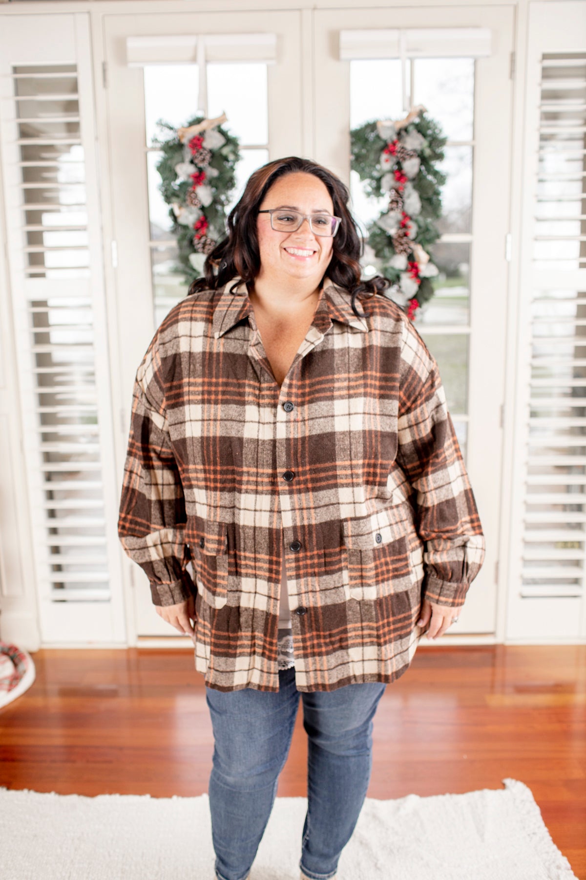 Taupe - Mocha Oversized Top - Plus