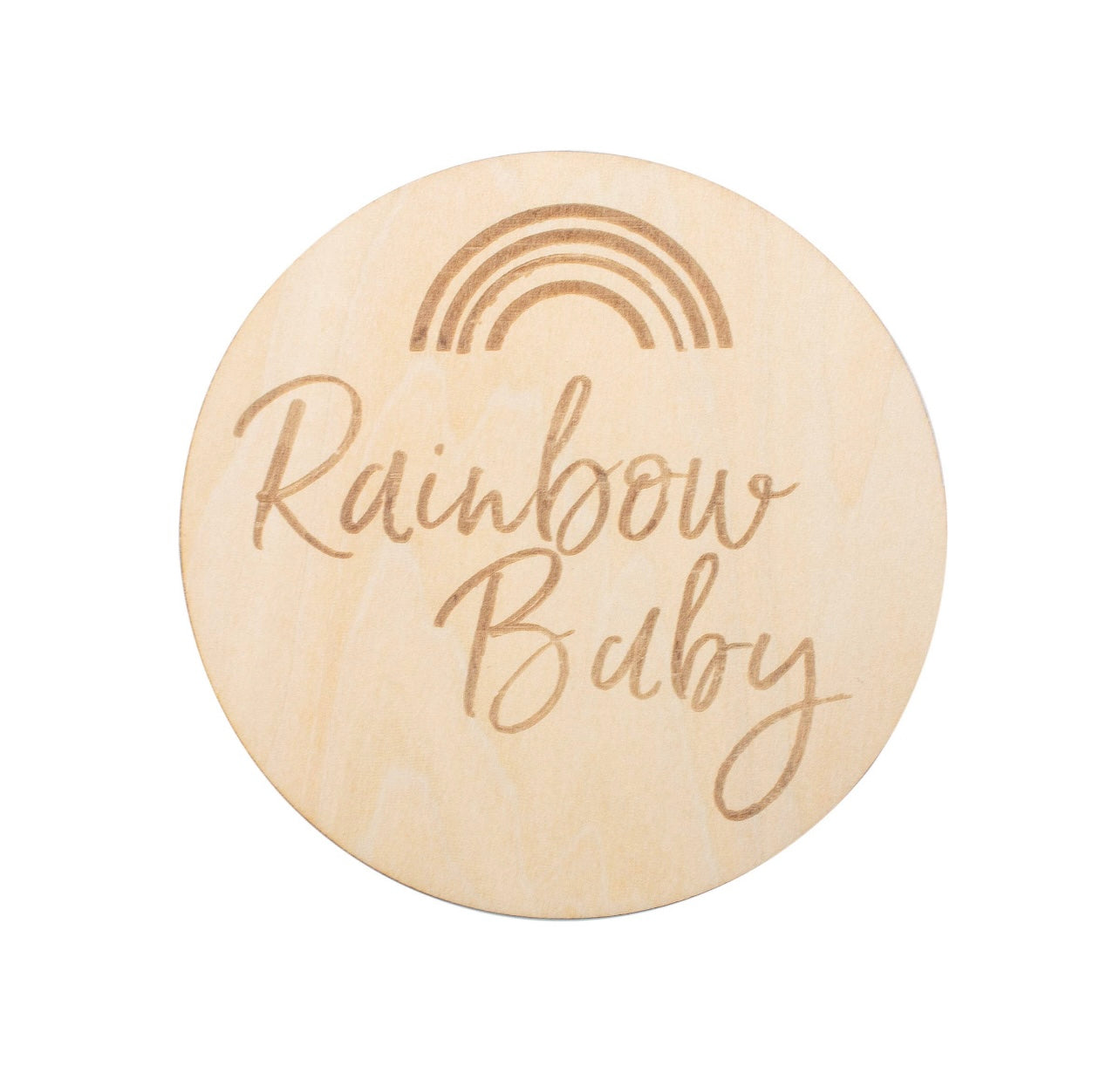 Rainbow Baby Wood Sign