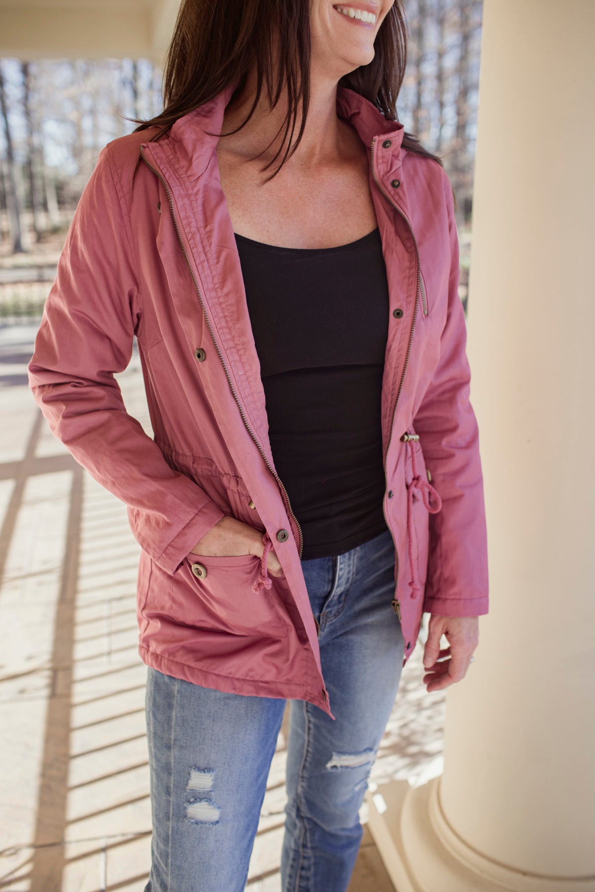 Utility Parka Jacket - Mauve