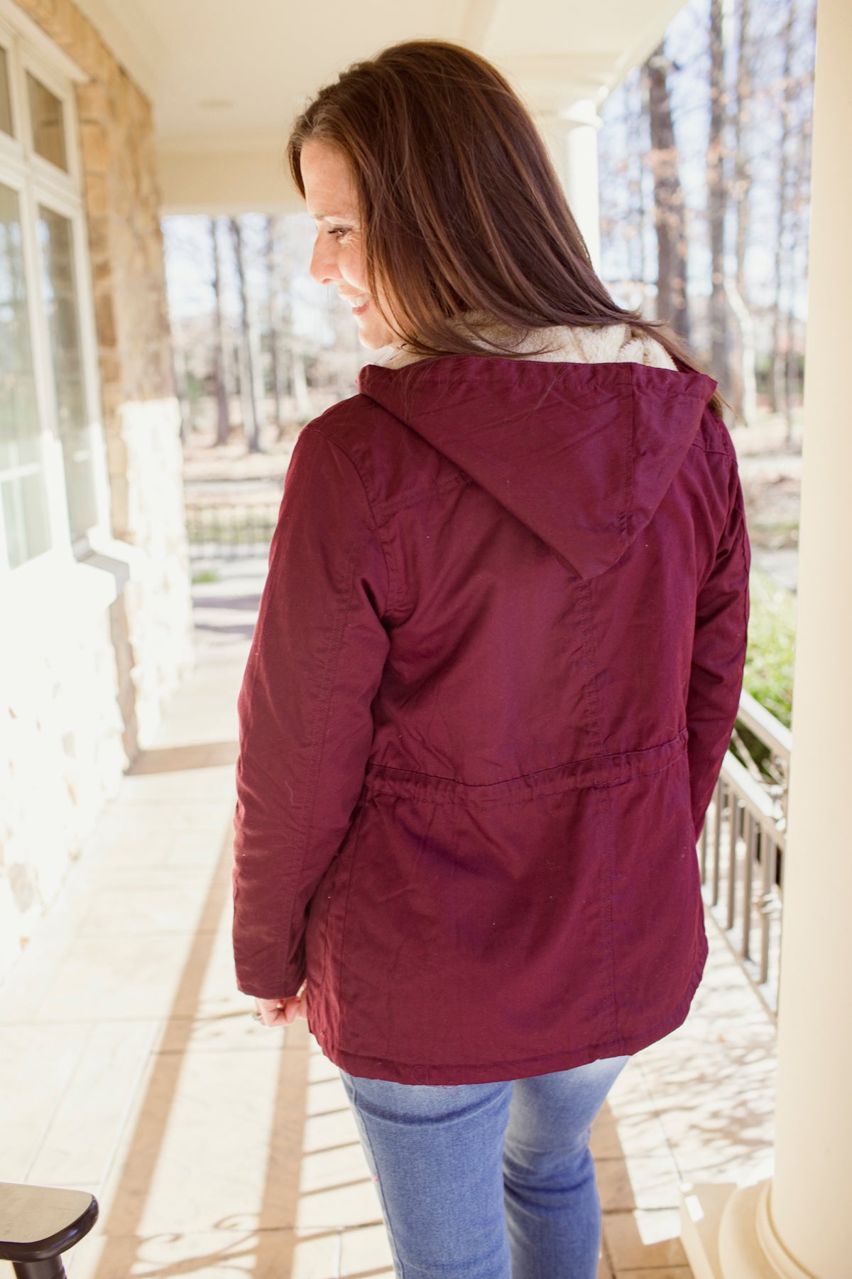 Utility Parka Jacket - Mulberry