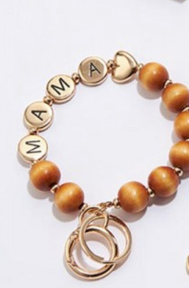 Mama Keychain - Light Brown